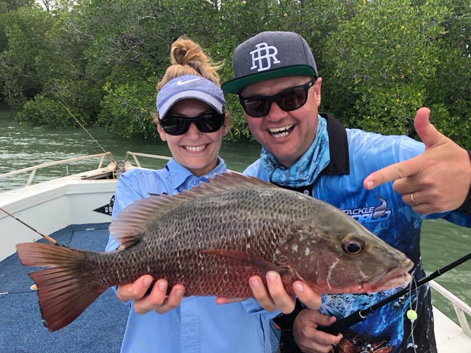 Paul and Klara fishing for Mangrove Jacks at Cobourg - IFISH photo credit